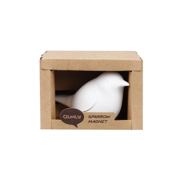 QL10230-WH  QL1348 Magnet, BIG BIRD, hvit Qualy